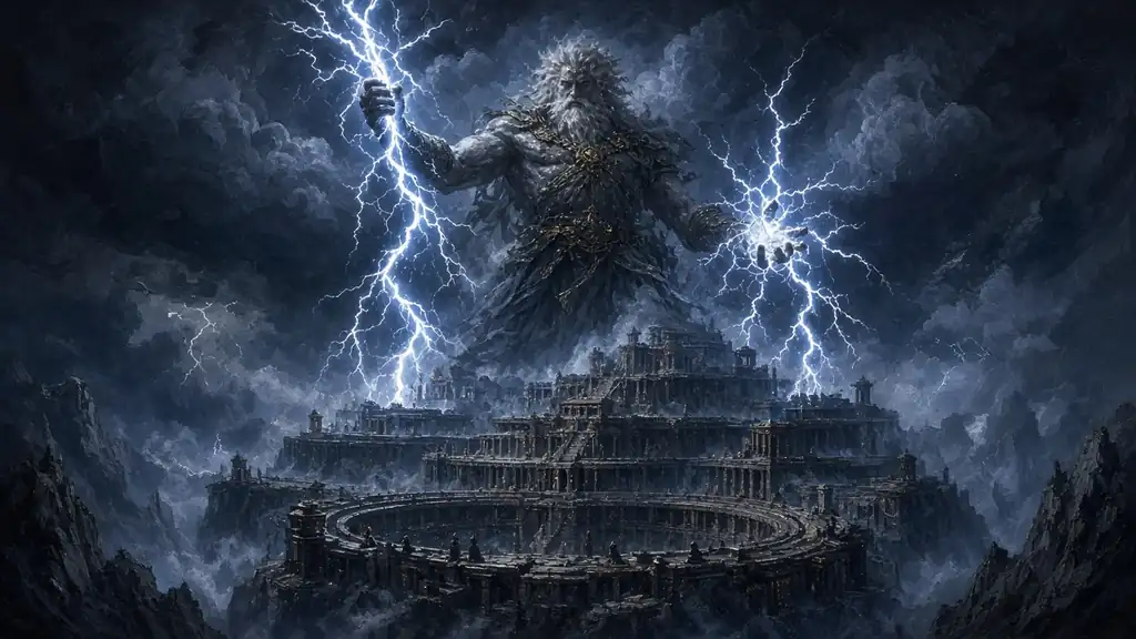 Original fantasy illustration for Agnarr the Storm Lord