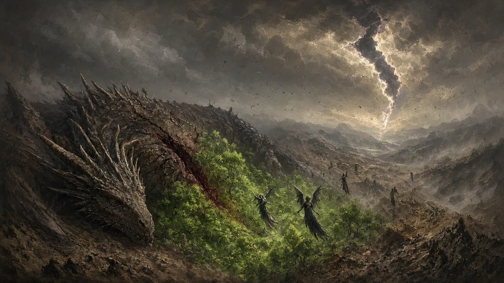 Original fantasy illustration for Dranik and the Dragorn