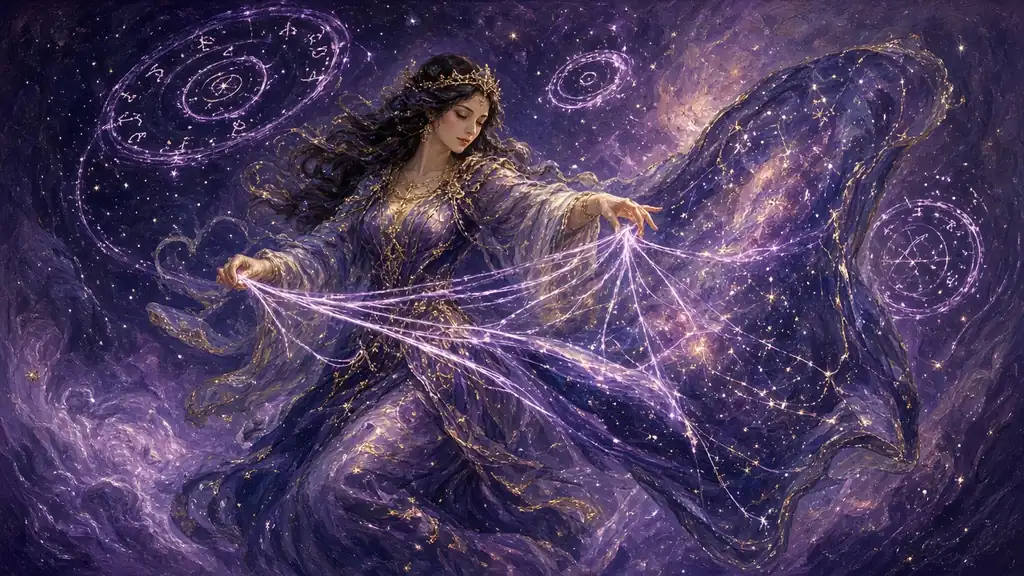 Original fantasy illustration for Druzzil Ro, Matron of the Art