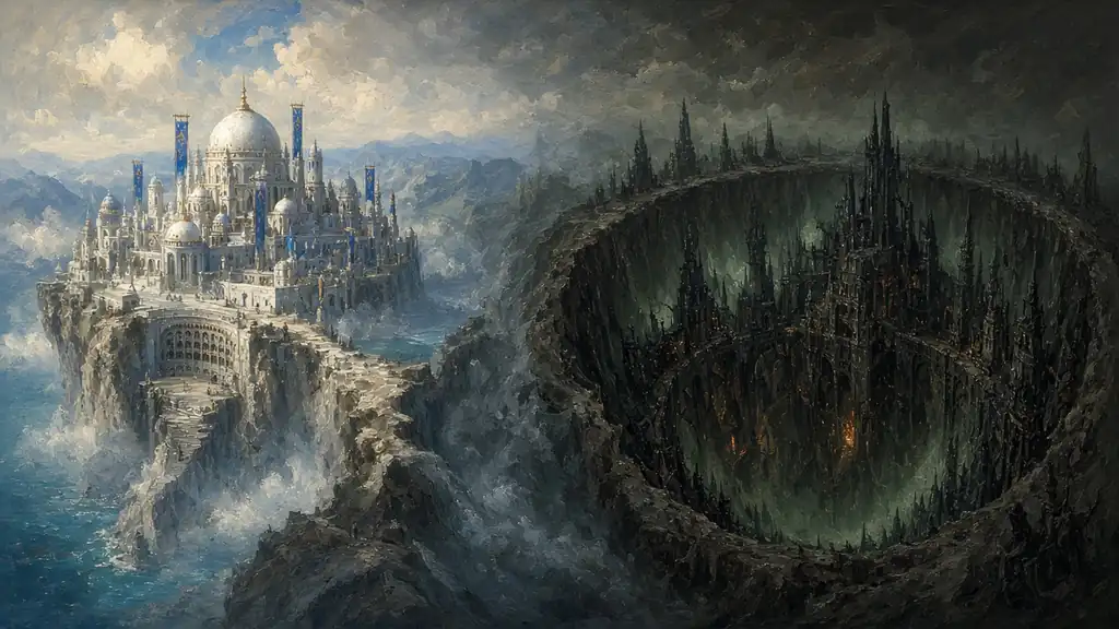 Original fantasy illustration for Erudin, Paineel & the Hole