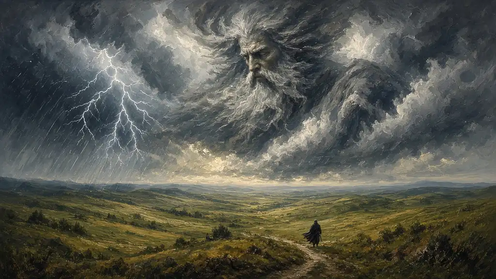 Original fantasy illustration for Karana, the Rainkeeper