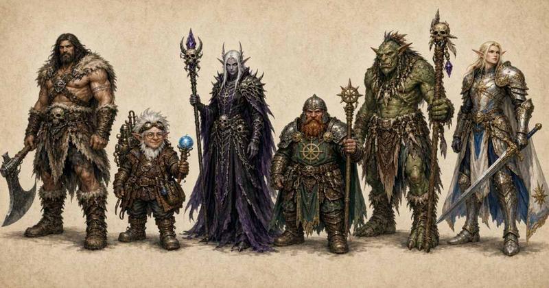 Classic EverQuest Races & Classes: 12 Races, 14 Classes